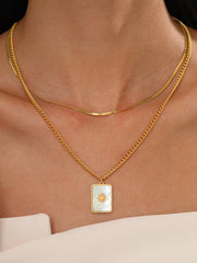 Double-Layer Shell Sun Necklace