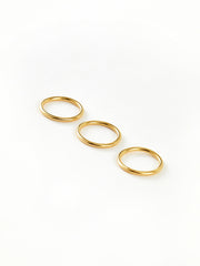 3pcs Minimalist Golden Circle Ring