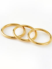 3pcs Minimalist Golden Circle Ring