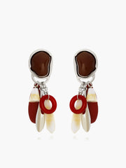 Water Drop Stone Tassel Earrings