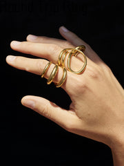 1pc Irregular Spring Twist Ring