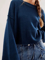 Side Split Oversized Pullover Sweater