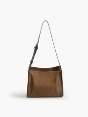 Causal Bucket Zipper Tote Bag