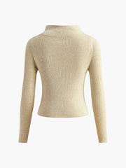 Plain Ruched Sweater