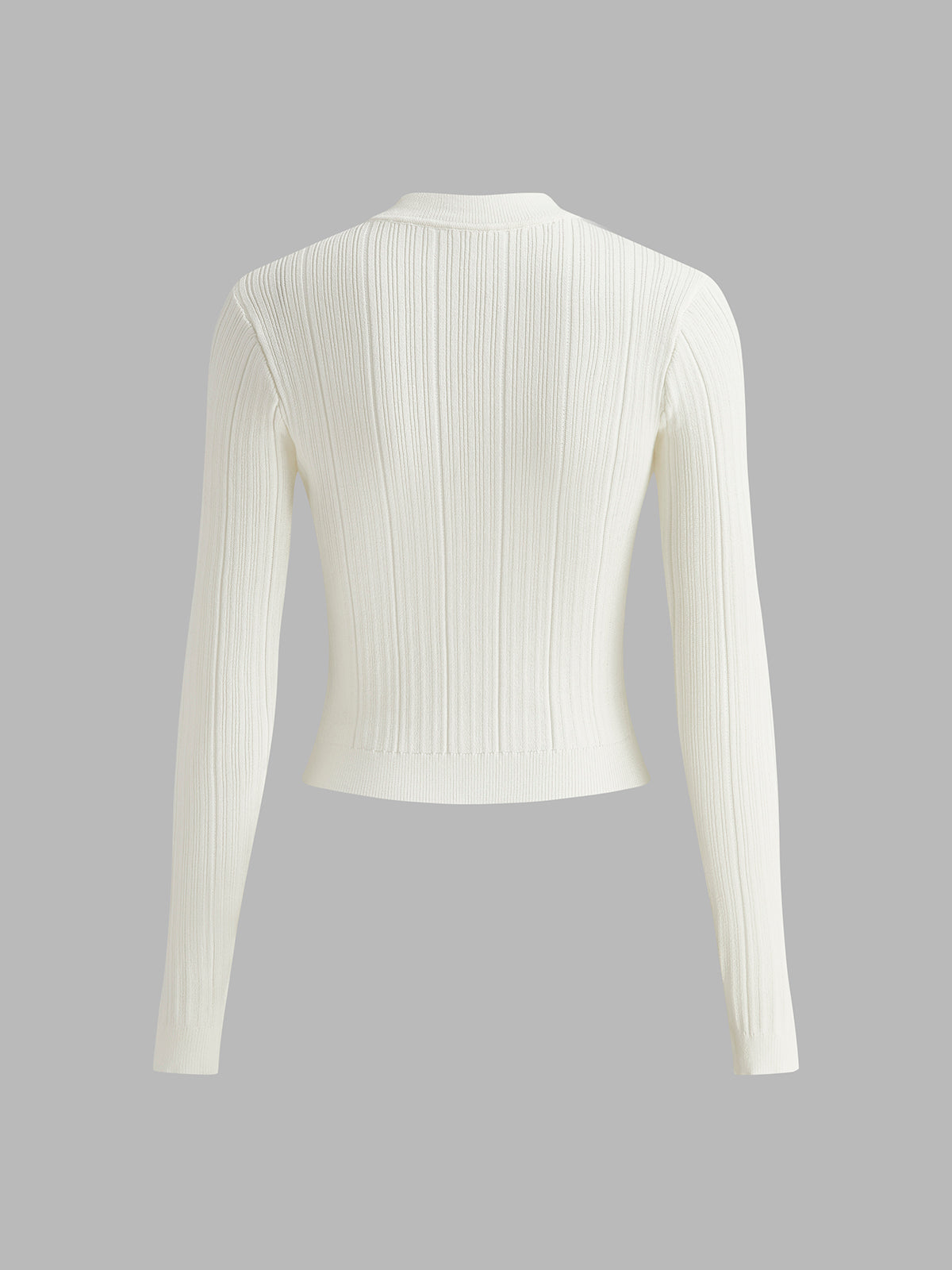 Ribbed Metal Knotted Sweater