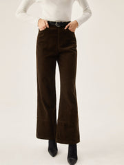 Corduroy Wide Leg Pocket Pants