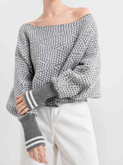 Wool-Blend Off Shoulder Sweater