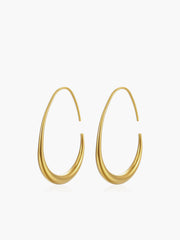 Golden Fluid Hoop Earrings