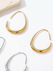 Golden Fluid Hoop Earrings