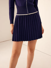 Plain Pleated Sweater Skirt