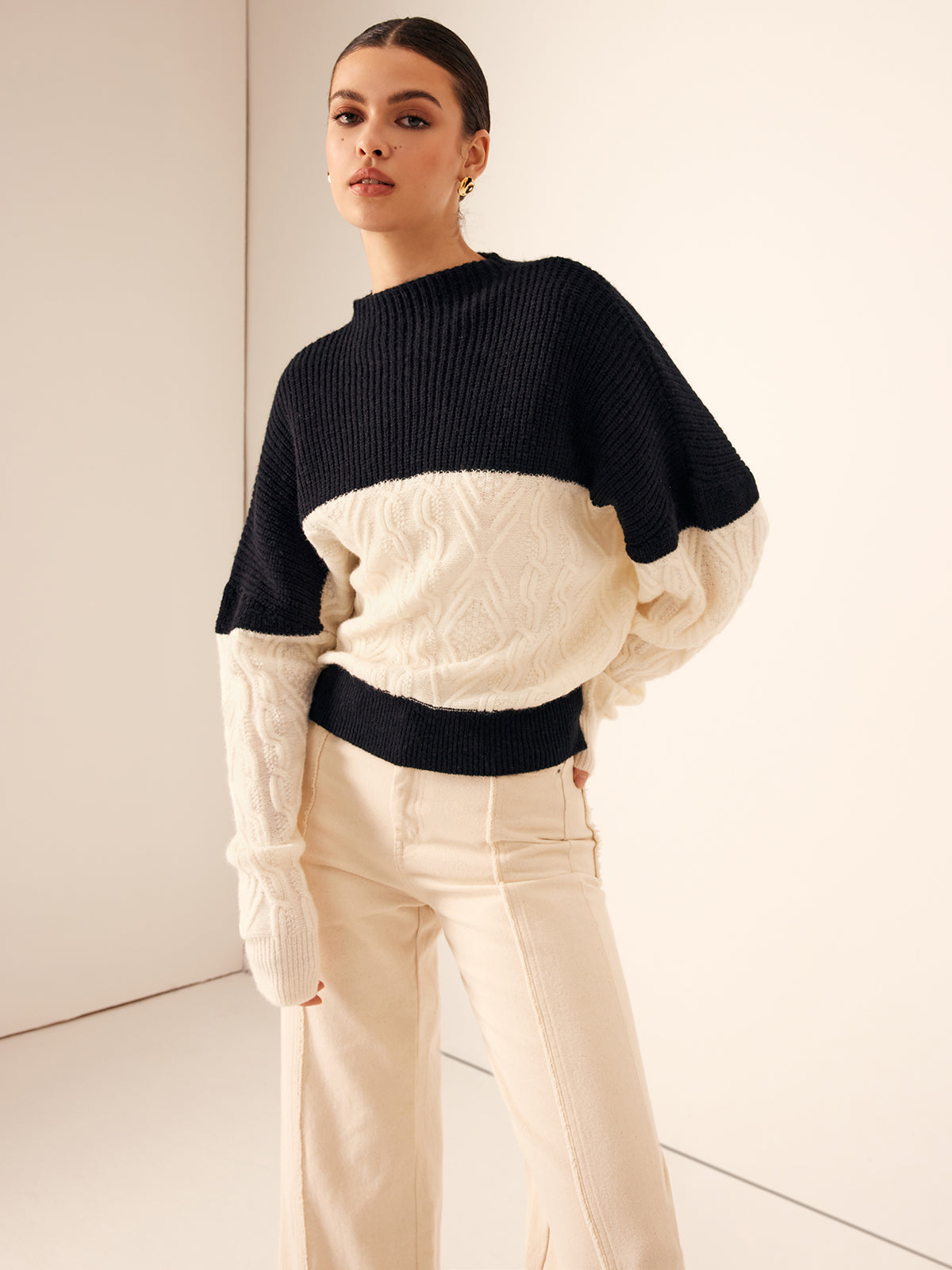 Color Block Shift Sweater