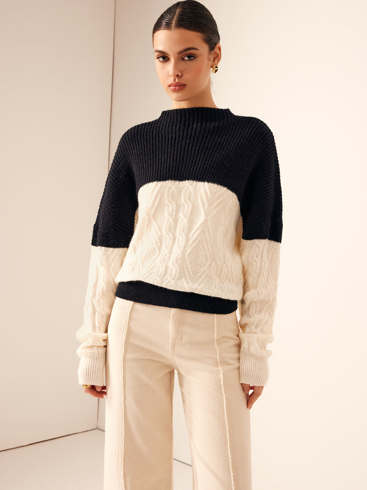 Color Block Shift Sweater