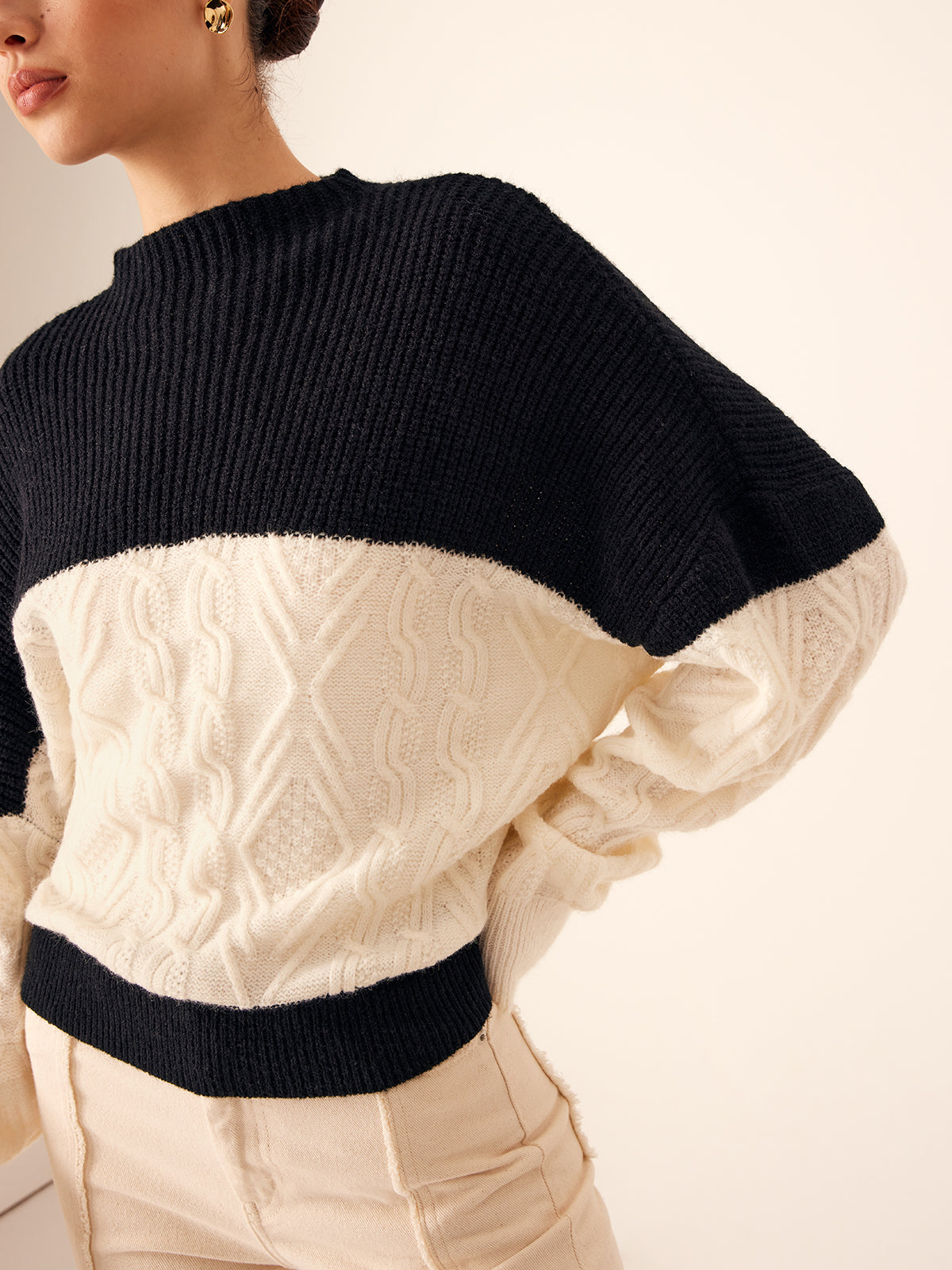 Color Block Shift Sweater