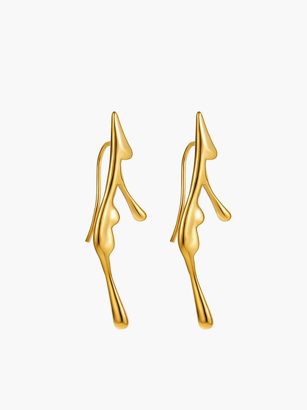 Golden Lava Drop Ear Cuff