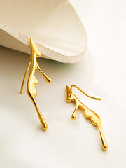 Golden Lava Drop Ear Cuff