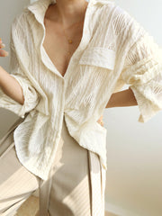 Oversized Cable Knit Shirt