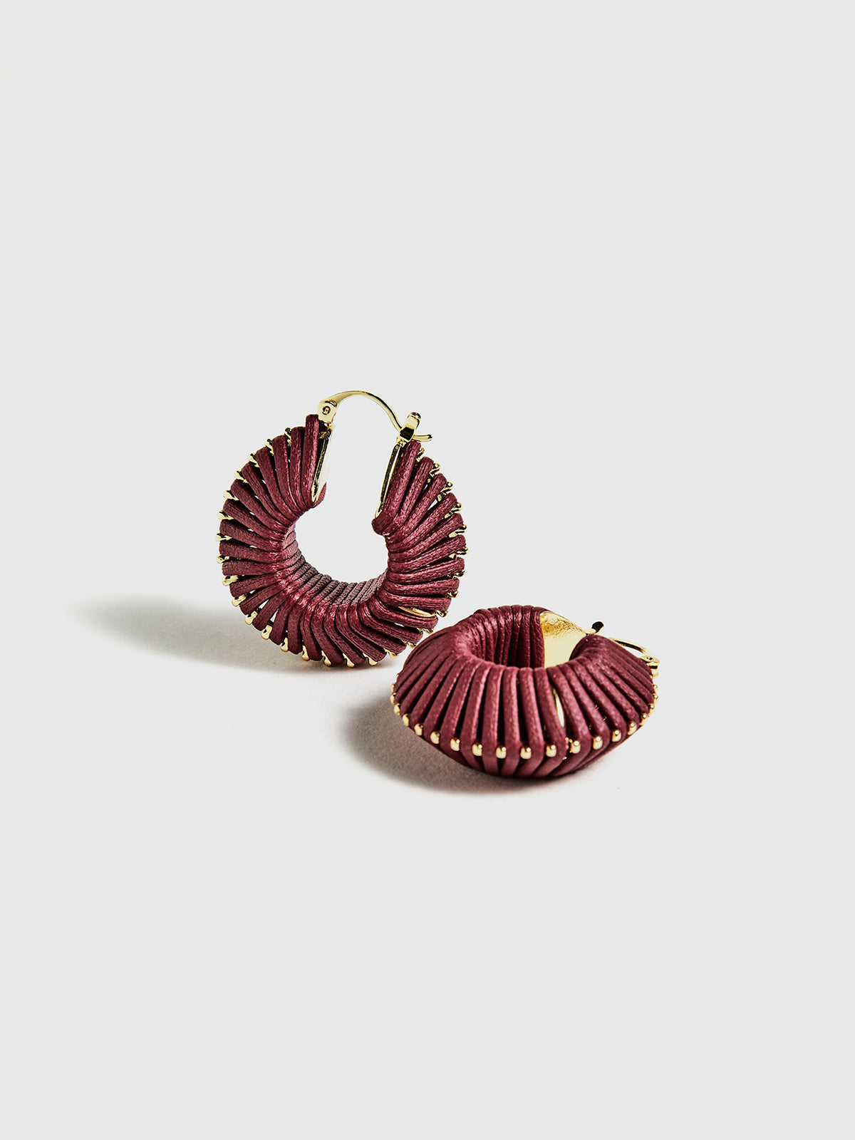 Vintage Woven Chunky Hoop Earrings