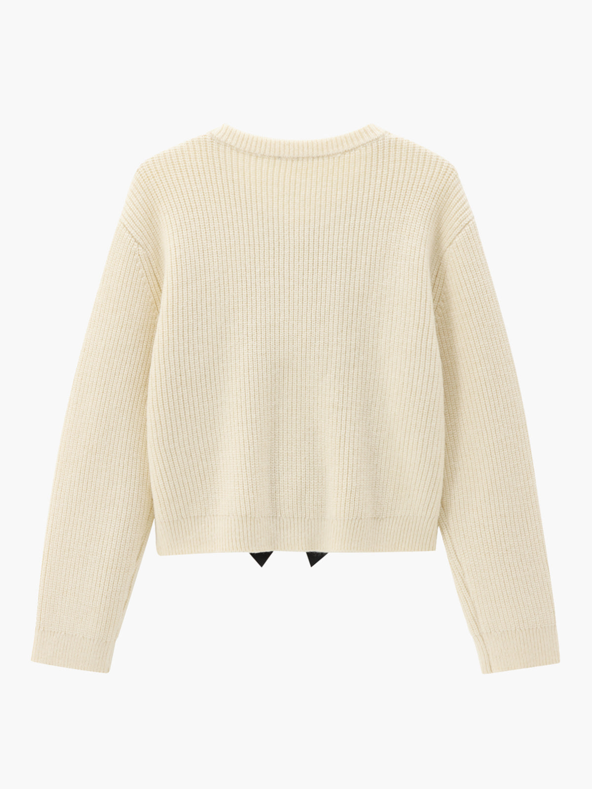 Bow Ribbed Warm Sweater