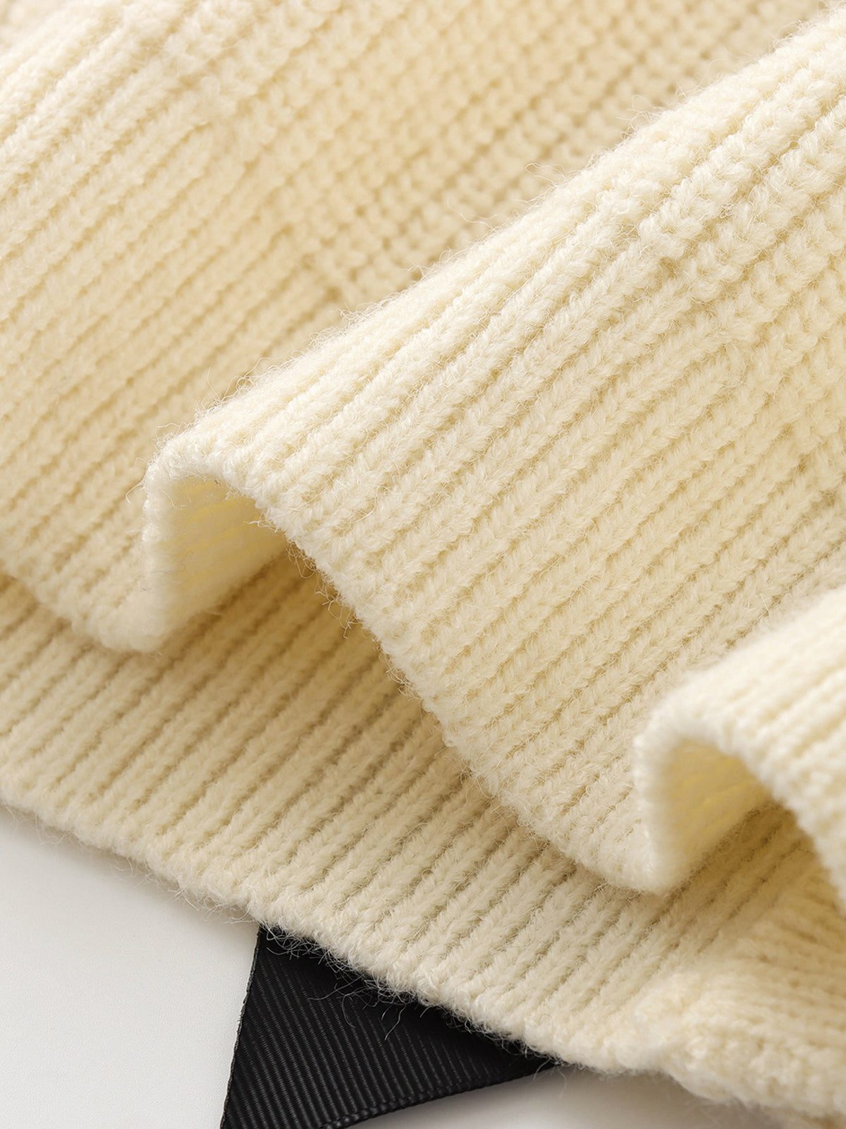 Bow Ribbed Warm Sweater