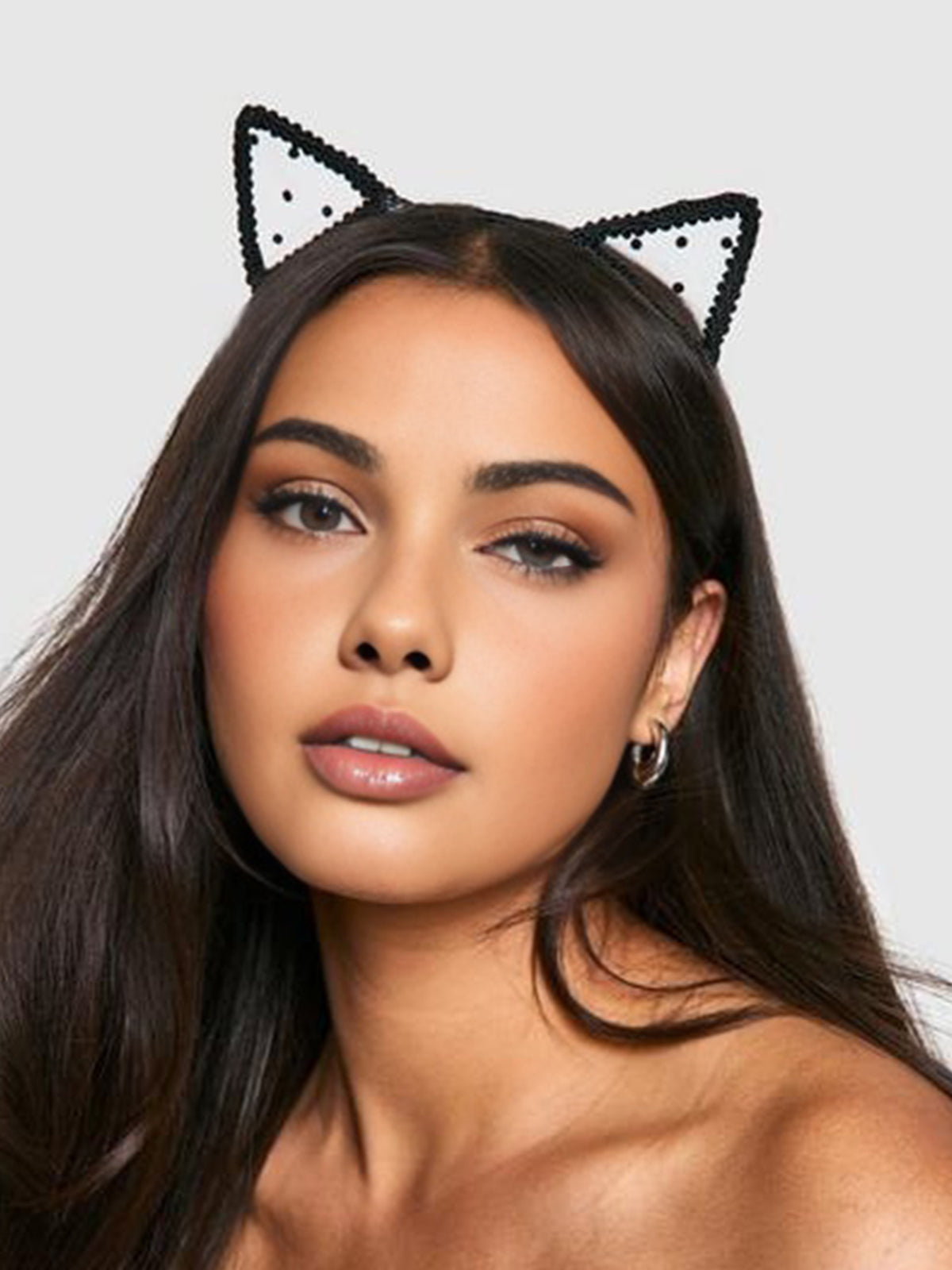 Halloween Angel Lace Cat Ears Headband