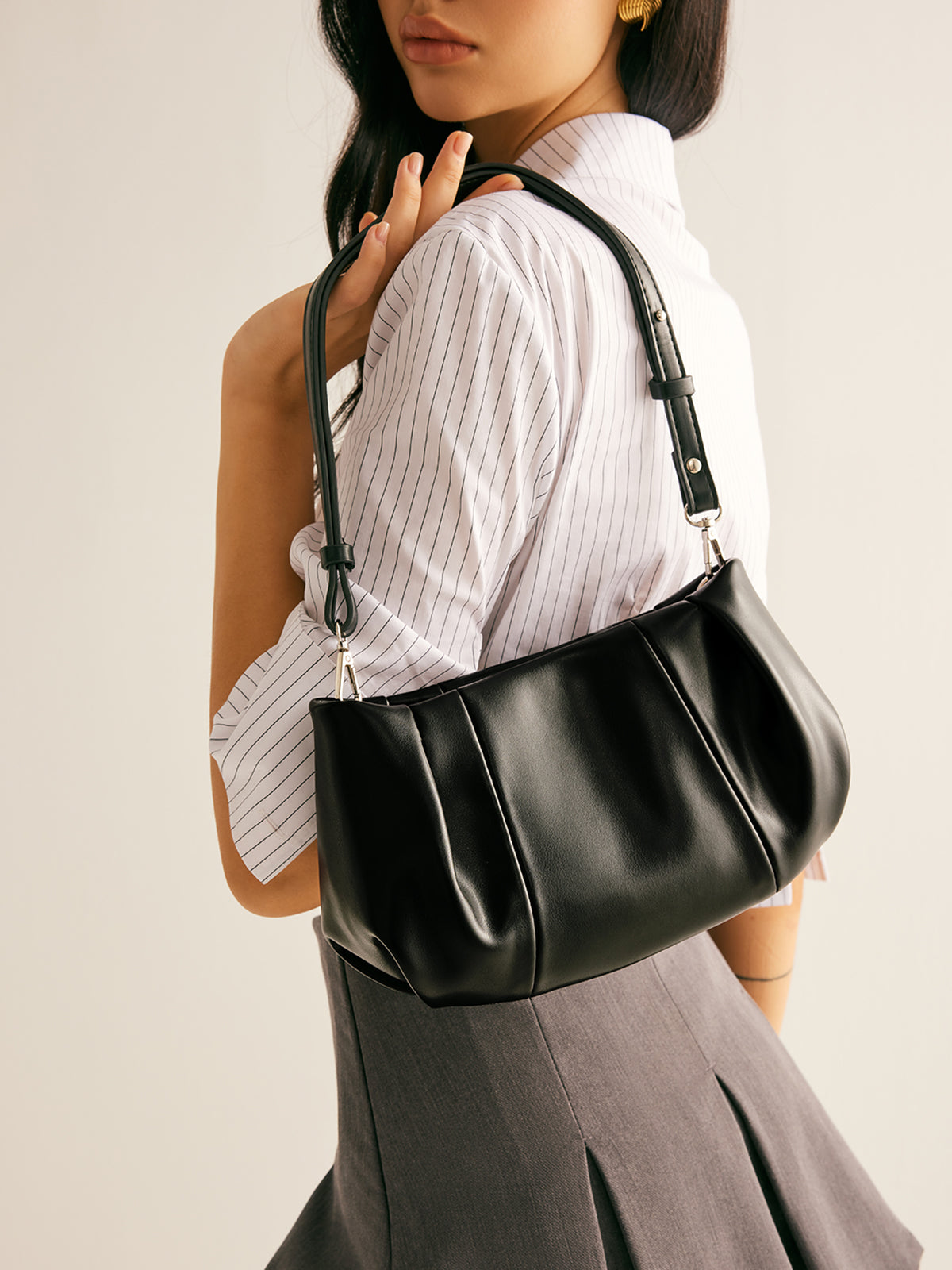 Pleated Cloud Shoulder Bag