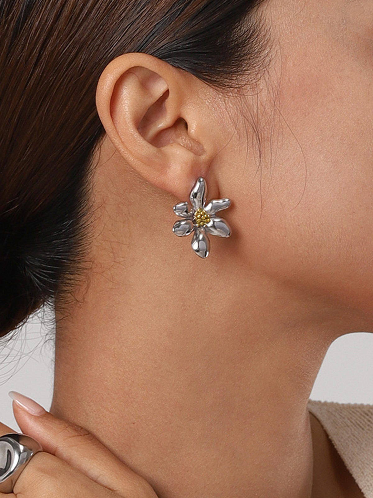 Elegant Irregular Petal Earrings