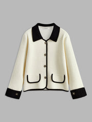 Contrast Trim Soft Blazer