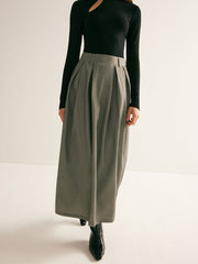 Pleated Zipper Skirt