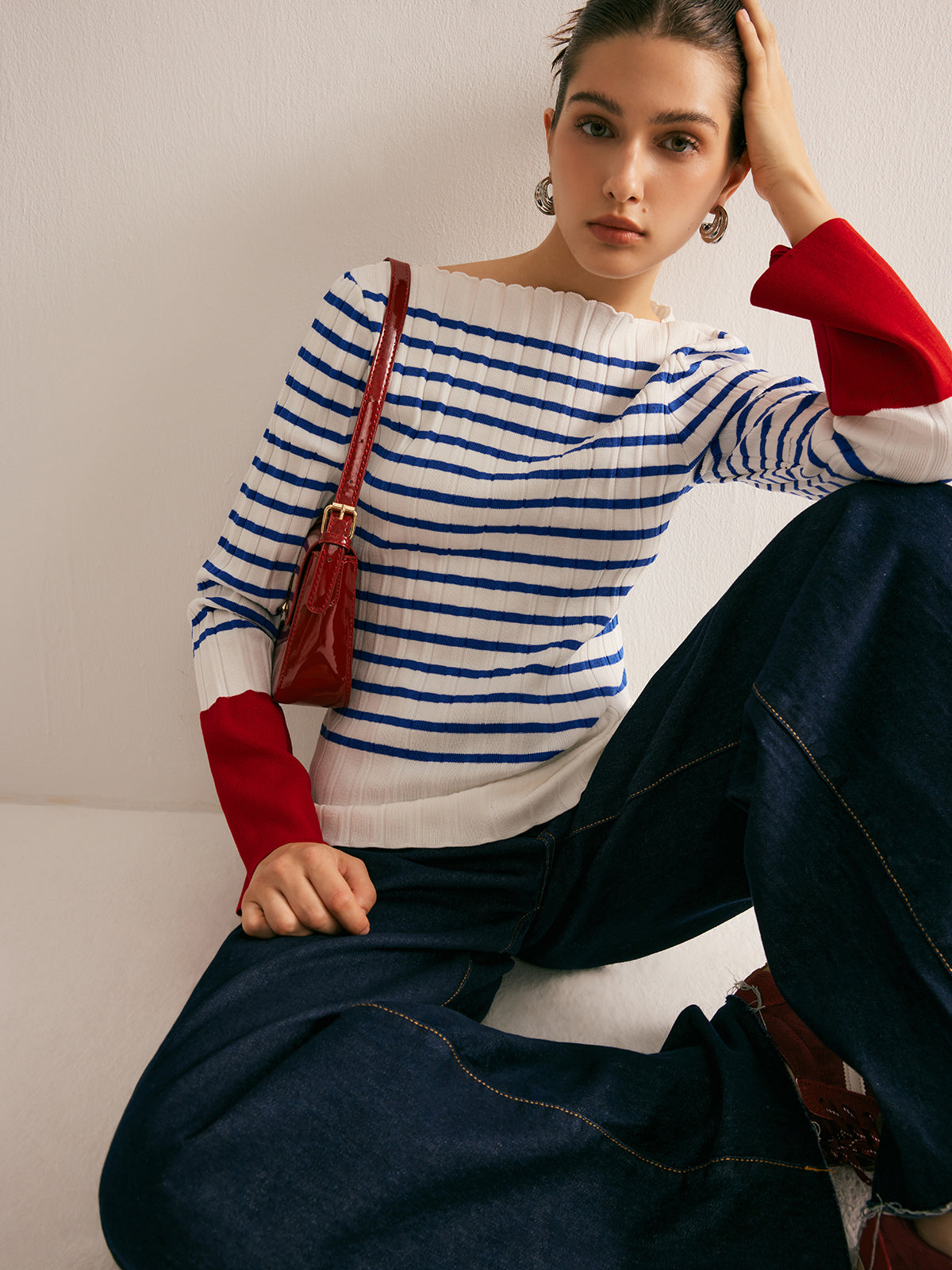 Color Block Striped Sweater