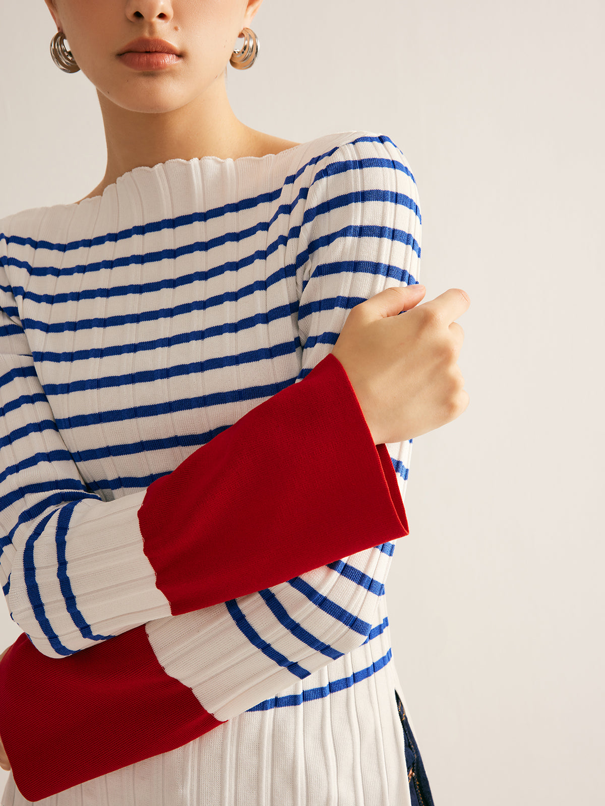 Color Block Striped Sweater