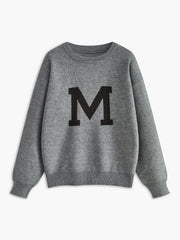 Letter Printed Loose Sweater