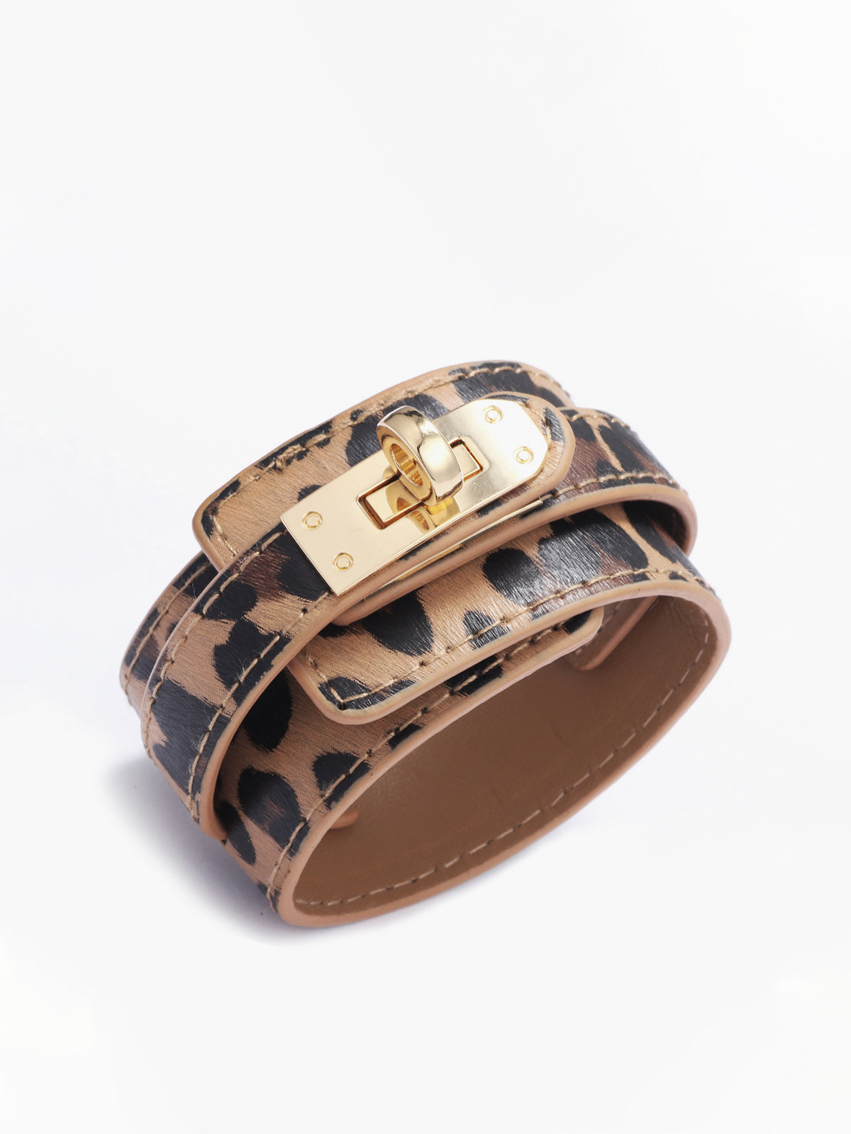 Leopard Print Leather Bracelet