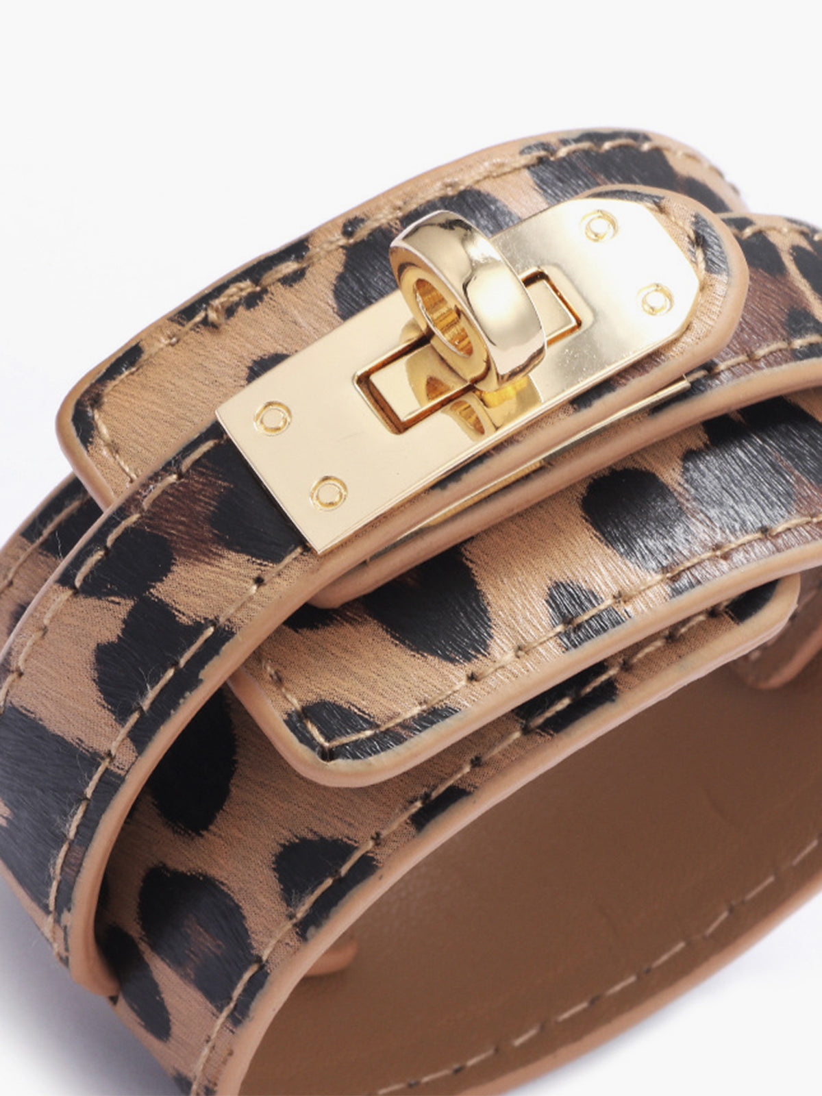 Leopard Print Leather Bracelet