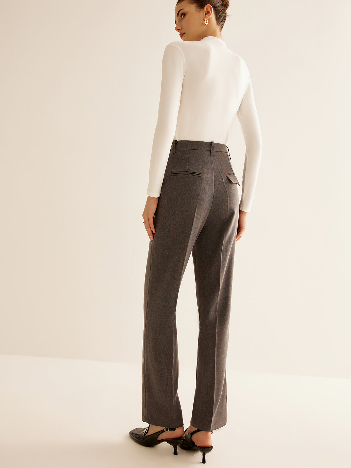 Utility High-Waist Suit Pants