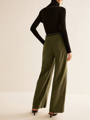 Vintage Straight Pants Without Belt