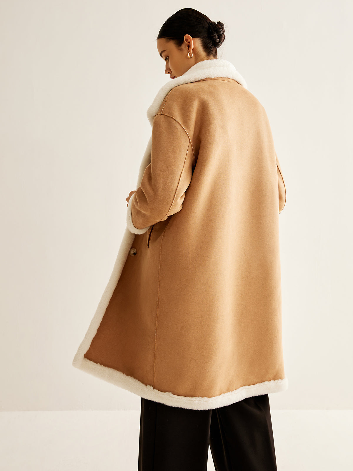 Double-Sided Fleecing Long Minky Coat