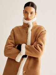 Double-Sided Fleecing Long Minky Coat