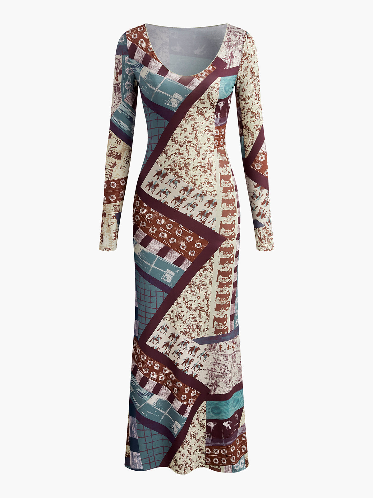 Boheme Printed Slim Jersey Dress