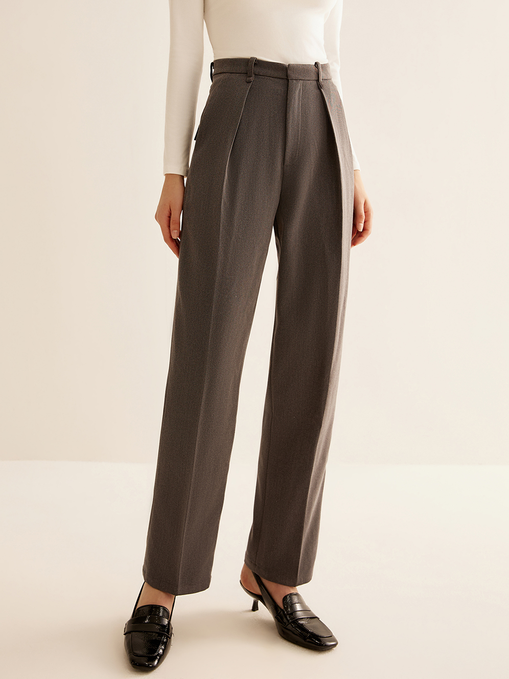 Utility High-Waist Suit Pants