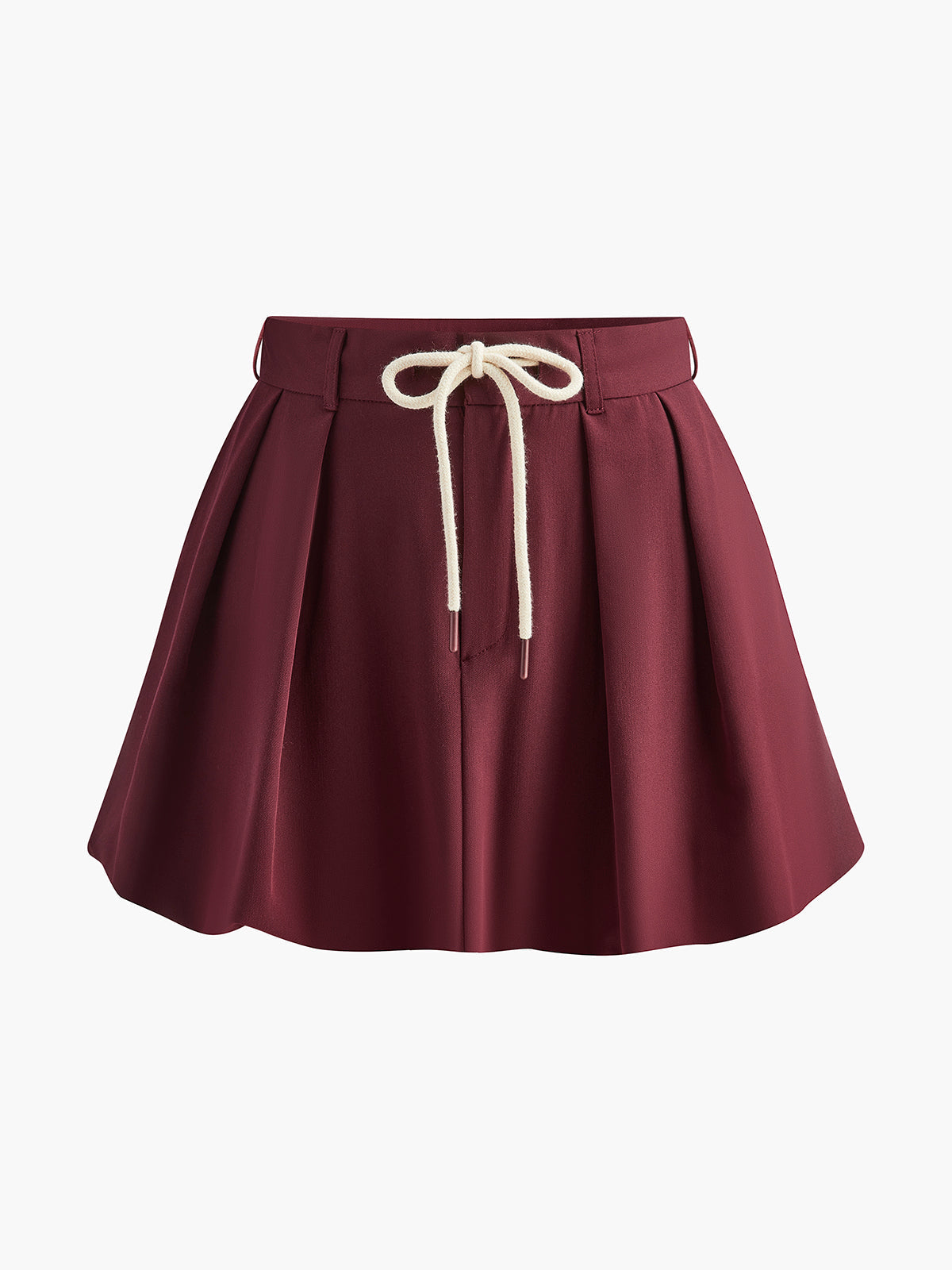 Drawstring Bud Waist Skirt