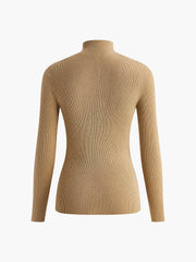 Mock Neck High Stretch Sweater