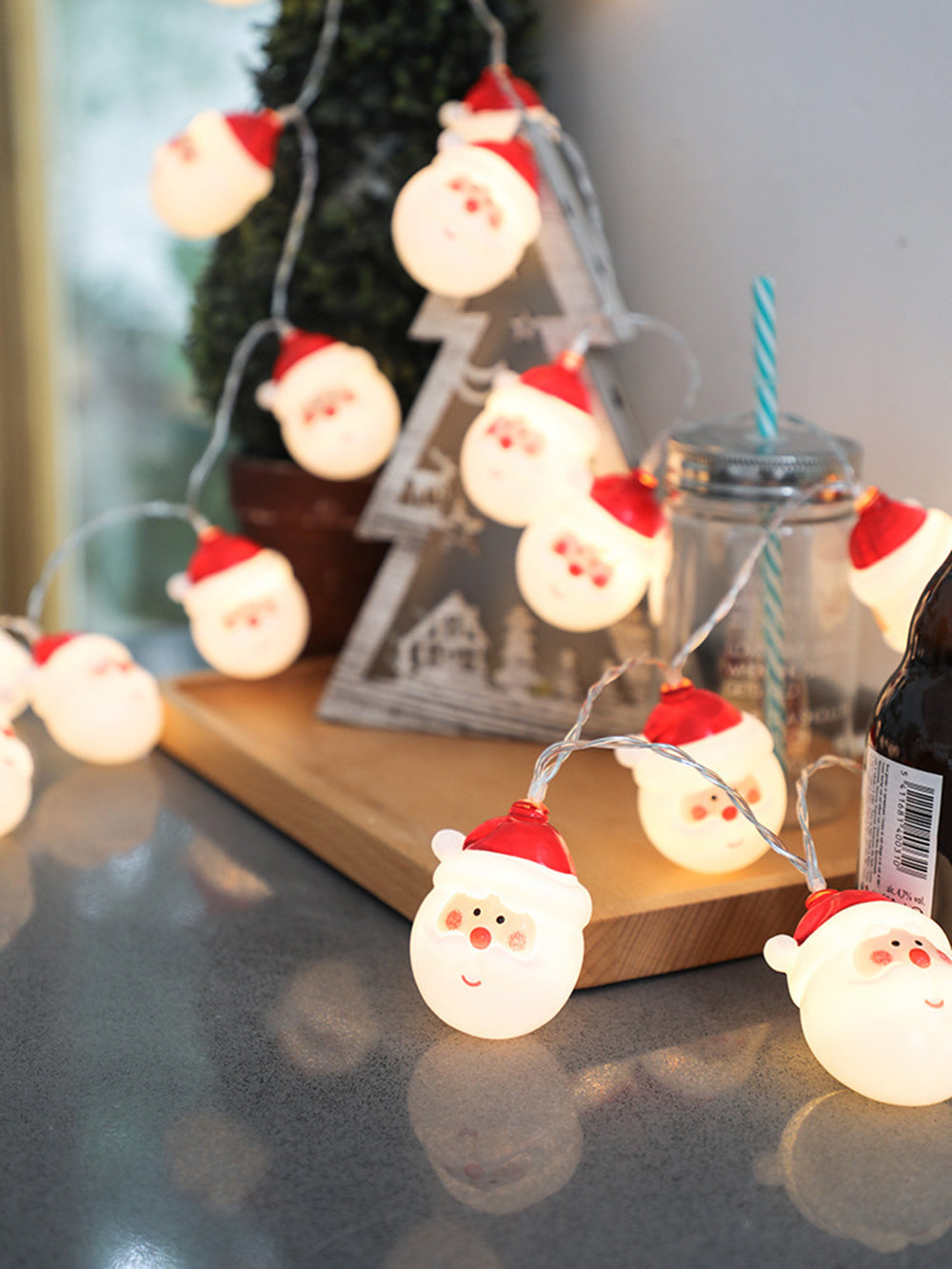 Led Christmas Snowman String Lights