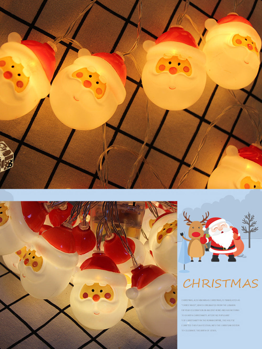 Led Christmas Snowman String Lights