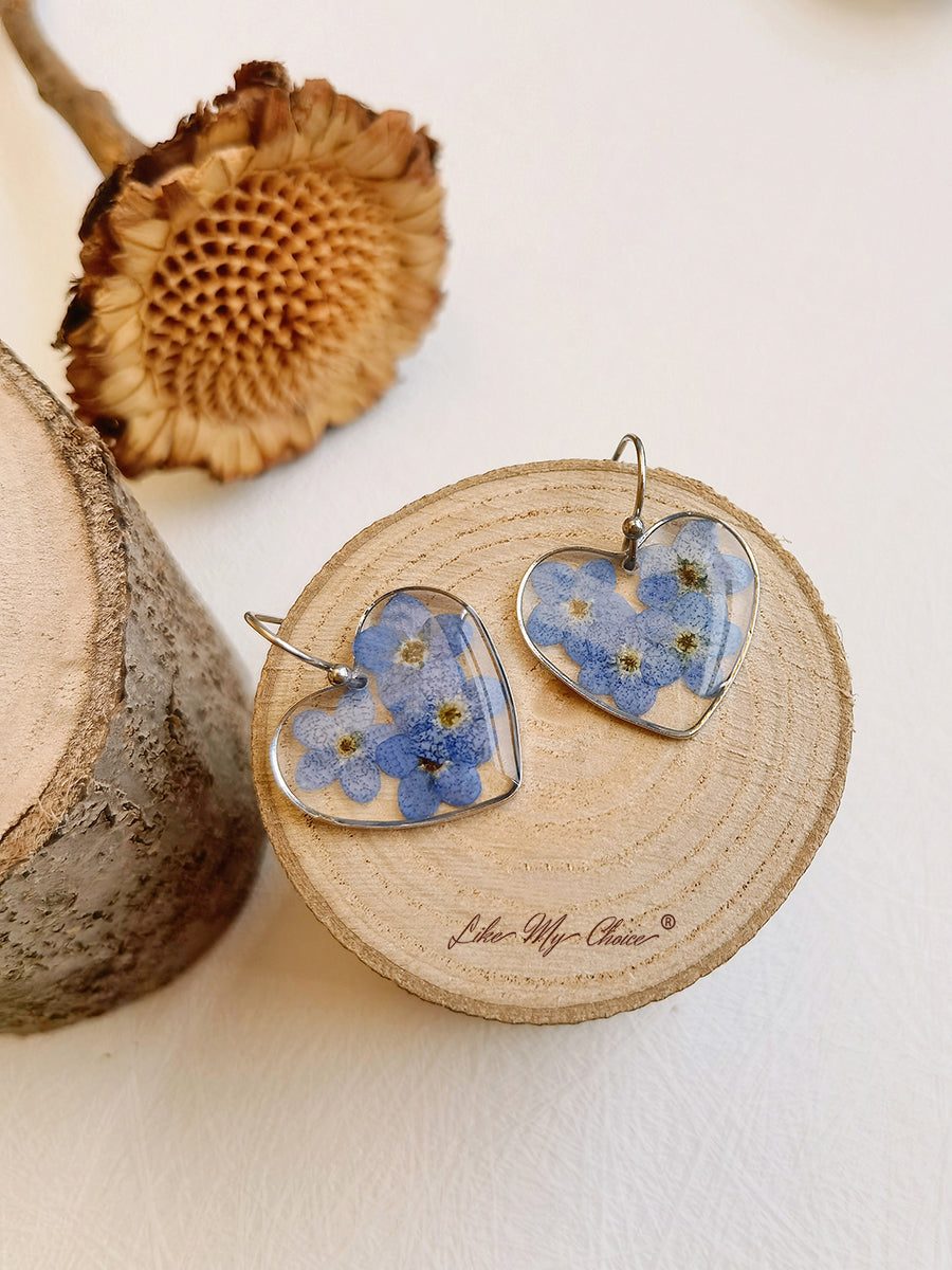 Forget me Nots FlowerEarrings Teardrop Dangle Earring