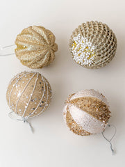 4Pcs Christmas Ball Painted Ball Christmas Tree Window Decoration