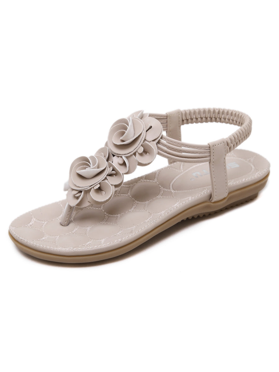 SIKETU | Apricot Rosette Sandals