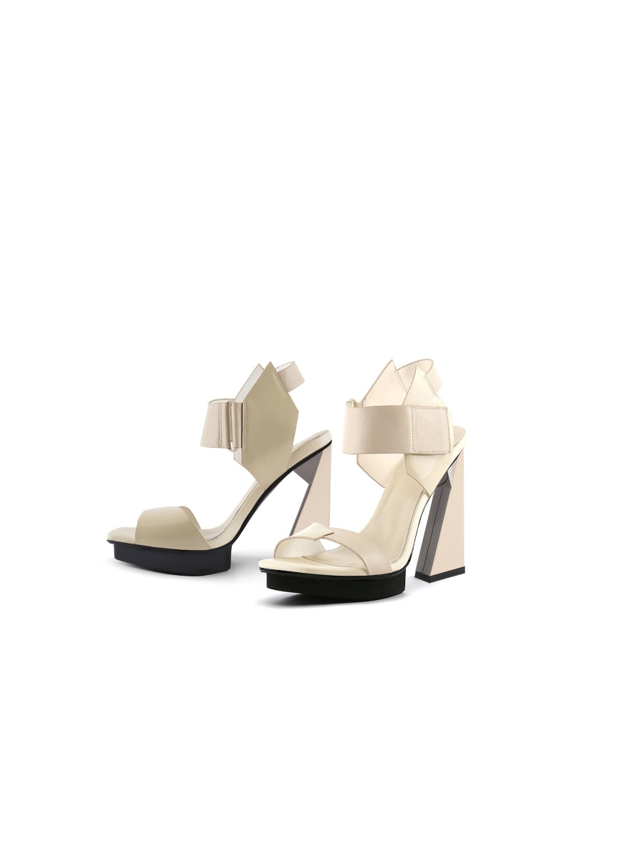 JADYROSE | TIKOYA BEIGE LEATHER HEEL