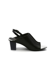 JadyRose | Chunky-Heel Leather Sandal - Black