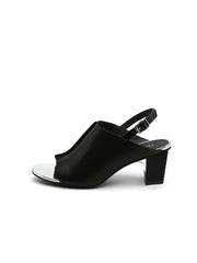 JadyRose | Chunky-Heel Leather Sandal - Black