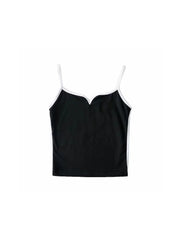 Black crop top summer sexy tops women 2024 spaghetti strap top casual v neck camis knit sleeveless cami top army green cami gray